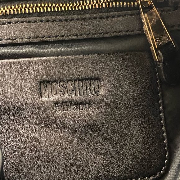 Moschino Black Diamond Quilted logo backpack New!💕 - Picture 10 of 14